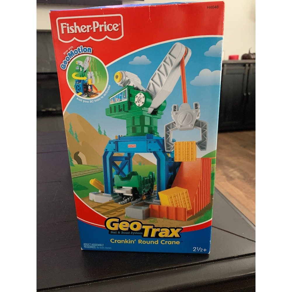 Fisher Price GeoTrax Crankin' Round Crane Fisher Price NEW